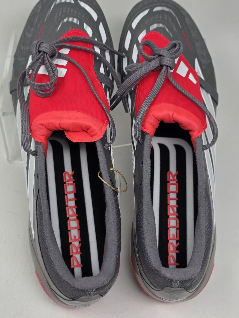 Adidas Predator Pro Tongue FG Football Soccer Cleats Grey Men’s Size 12 JR3324 - Picture 9 of 12